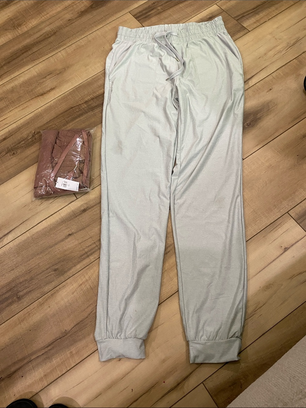 Light Sage Elastic Waist Jogger Pants
